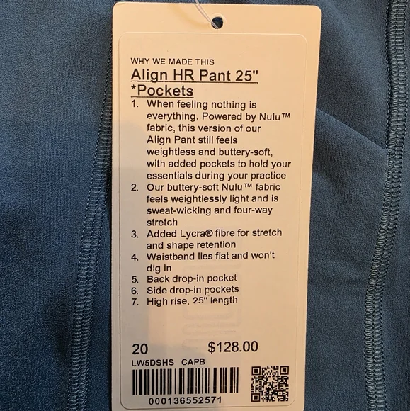 🆕️ Lululemon Align with Pockets 25"